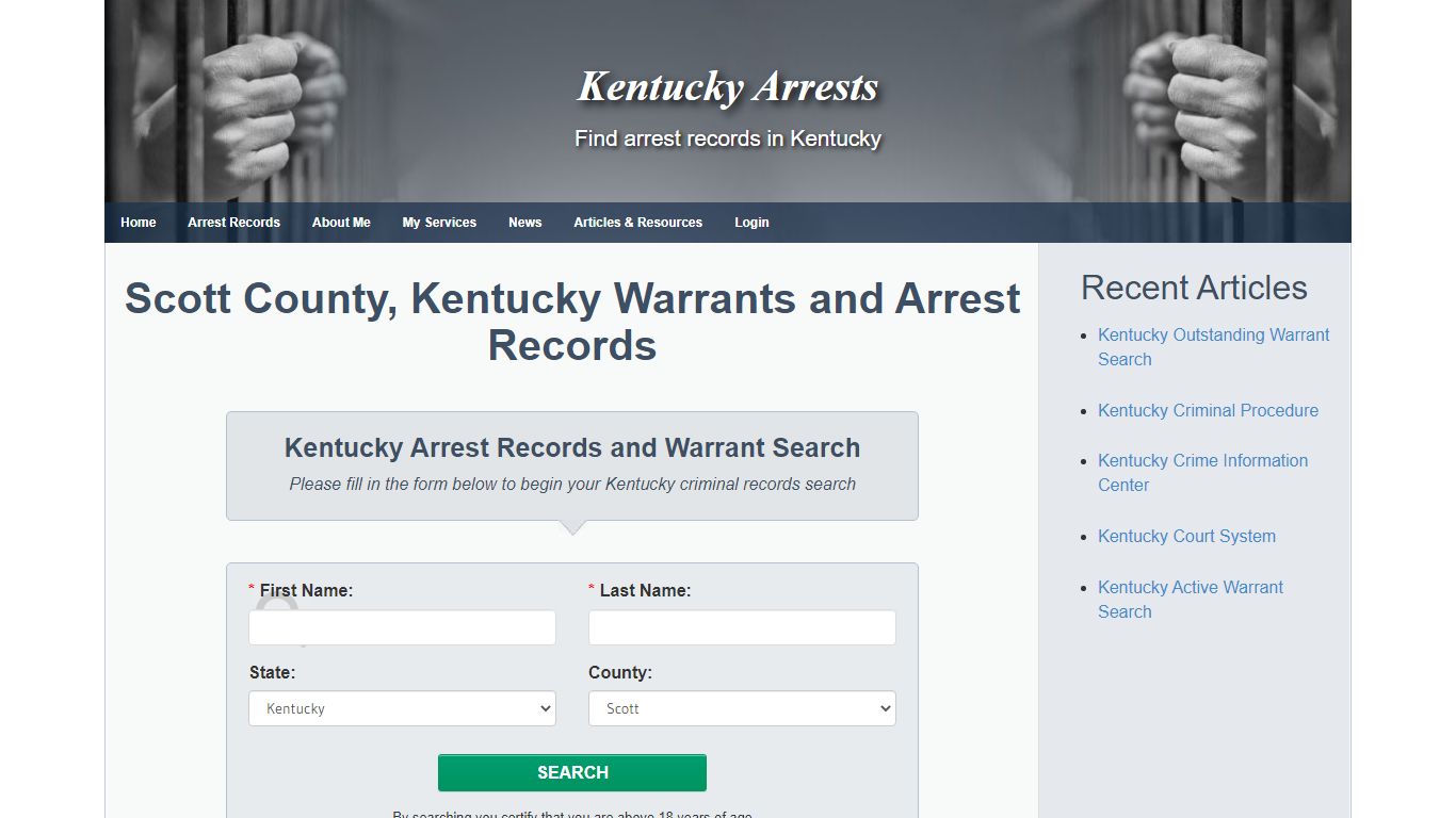 Scott County, Kentucky Warrants and Arrest Records